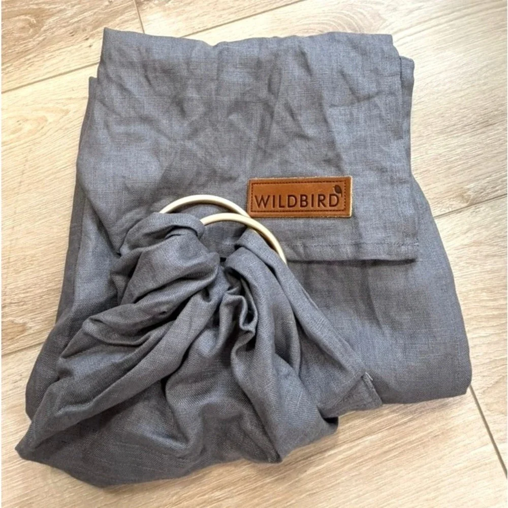 WildBird Chickadee RARE 2017 grey Modal/Linen Ring Sling 74